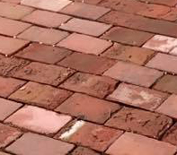 red masonry brick pavers